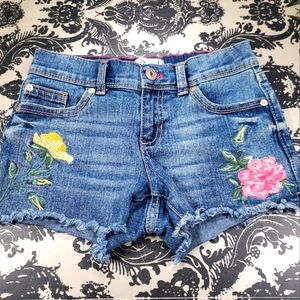 Jordache girls Denim flower shorts size 8